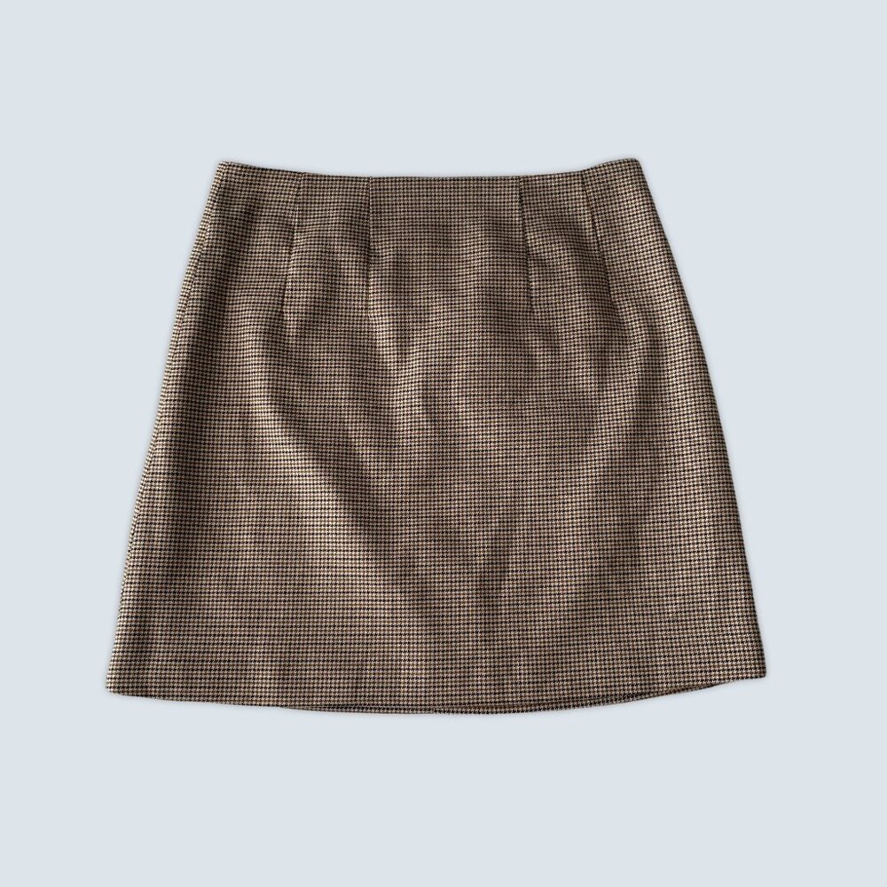 Oak + Fort Beige Patterned Skirt